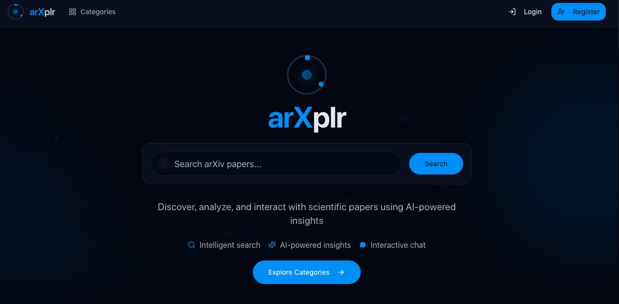 arXplr.org screenshot