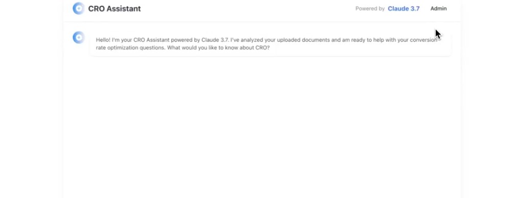 CRO AI Chat screenshot