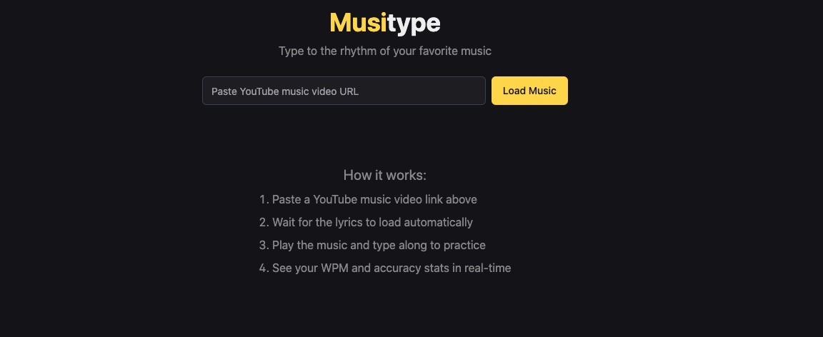 Musitype screenshot