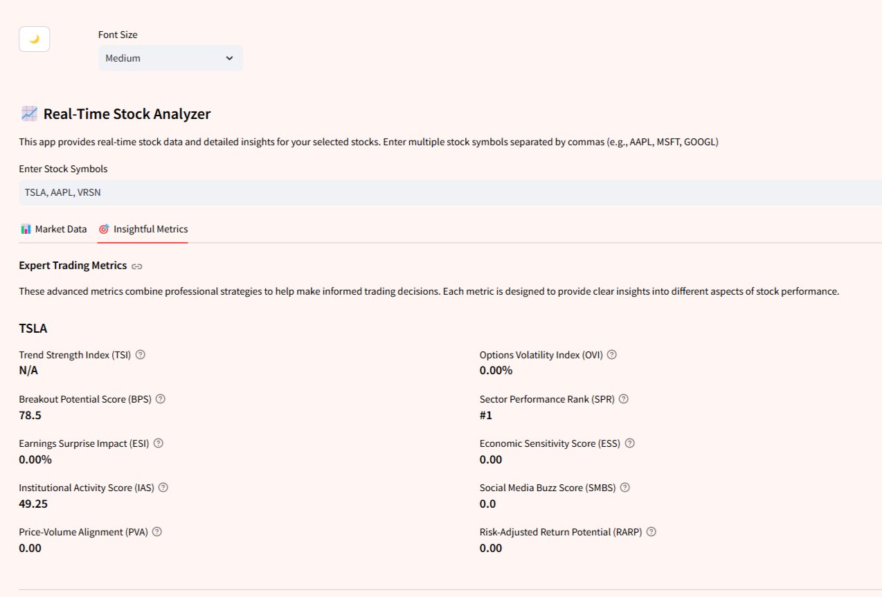 Stock Tracking App screenshot